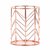 Importedkart Iron Craft Pen Holder Metal Desk Box Office School Desk Supplies - Rose Golden (Imported Item)33033