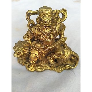 Importedkart Bronze Hold Treasure Bowl Zhao Gongming Warrior Wealth God Statue (Imported Item)30912