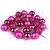 Importedkart 24Pcs/Lot Colorful Glitter Christmas Balls Ornament Hanging Baubles Decoration : Pink (Imported Item)26723