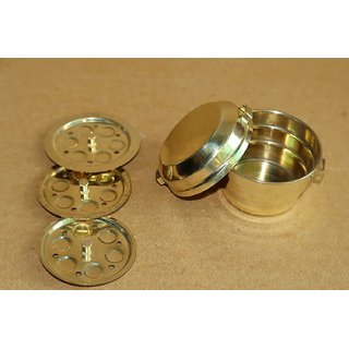 Buy Handmade Brass Pretend Idli Cooker Stand Miniature Toy