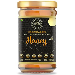 Puro Miles Multi Floral Raw Honey  Unprocessed  Free from Preservatives Processed by Bees Delivered by us