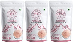 Puro Miles Himalayan Pink Rock Salt  Sourced from Khewra Salt Mines Free From Anti-Caking Chemical and Preservatives