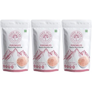                       Puro Miles Himalayan Pink Rock Salt  Sourced from Khewra Salt Mines Free From Anti-Caking Chemical and Preservatives                                              
