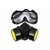 Importedkart Cheap Double Gas Mask Protection Filter Chemical Gas Respirator Face Mask With Glasses (Imported Item)14604