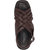 FAUSTO Men's Brown Buckle Criss Cross Strap Leather Sandals
