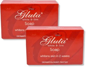 Gluta White And Firm Whitening Soap (Pack of 2, 135g Each)