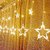 Star Shaped Led Lighting For Diwali Led String Lights Star Curtain Lights 12 Stars(6 Big Stars 6 Small Stars) Window Diy Lighting For Diwali, Christmas, Holiday, Party Backdrops, Home Garden, Outdoor,( Yellow)