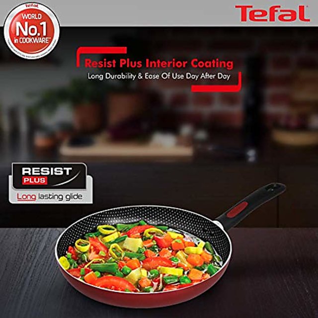 Tefal Simply Chef 4 Piece Non-Stick Cookware Set (Rio Red)