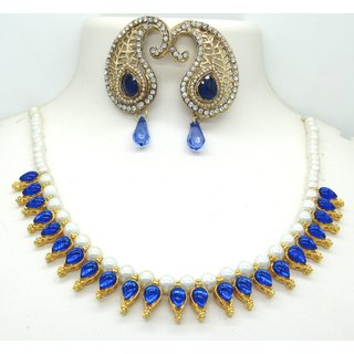                       Blue Mango Pearl Necklace set                                              