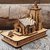 KESAR ZEMS Handmade Carving, Small Wooden Miniature, Kedarnath Temple Mini 3D Model of Kedarnath Dham 9 X 15 X 12 cm