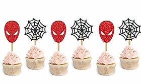Seyal Birthday Party Decoration - Spiderman Cupcake Topper