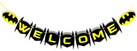 Seyal Birthday Party Decoration - Batman Welcome Banner