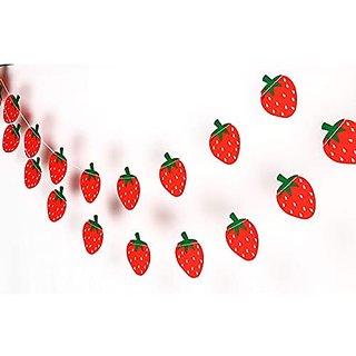                       Seyal Birthday Party Decoration - Strawberry Garland Decoration                                              