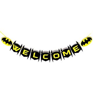                       Seyal Birthday Party Decoration - Batman Welcome Banner                                              