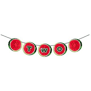                       Seyal Birthday Party Decoration - Watermelon Two Banner                                              