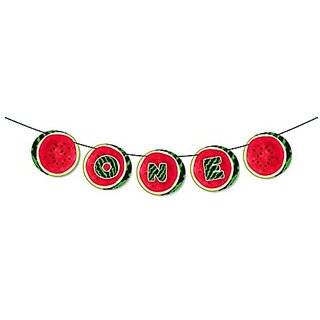                       Seyal Birthday Party Decoration - Watermelon One Banner                                              