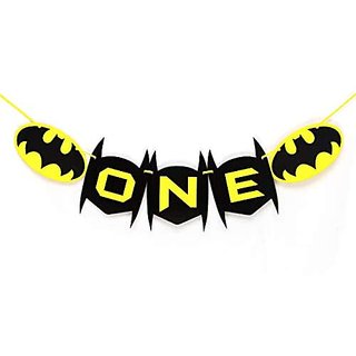                       Seyal Birthday Party Decoration - Batman One Banner                                              