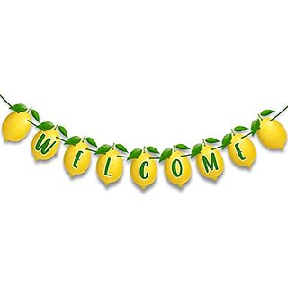                       Seyal Birthday Party Decoration - Lemon Welcome Banner                                              