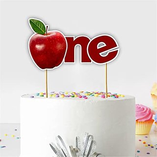                       Seyal Birthday Party Decoration - Apple Fruit One Cake Topper                                              