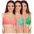 DeVry  Padded Seamed Multicolor Cotton Casual Bra Multicolors (Pack Of 3 Pc)
