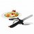 2 in 1 Stainless Steel Plastic Multi Functional Vegetable Clever Cutter Scissor With Lock, Black