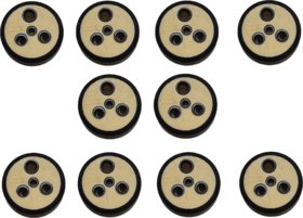 Tiger- Bakelite Light Socket- ISI Mark  BIS Certified- 3pin, 6ampere, 250volts with Ceramic Base Set of 10