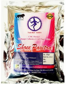 Shree Pavitra CMC Powder Wallpaper Adhesive, Craft Paper Gum - Pack of 2 (Each 200 G) Adhesive (400 g)