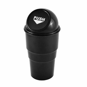 Portable Plastic Swing-Lid Mini Car Dustbin/Trash Bin, Universal Traveling Portable Mini Car Trash Bin 01 Pics