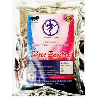 Shree Pavitra CMC Powder Wallpaper Adhesive, Craft Paper Gum - Pack of 2 (Each 200 G) Adhesive (400 g)