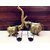 THE DISCOUNT STORE Metal Tea Light Candle Holder for Home Dcor Elephant Design SET OF 2(BIG/SMALL)