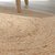 Hand Made Carpet Natural Jute Fiber Braided Round Reversible Floor Carpet (100cm, 3.4 feet Round Beige Carpet)