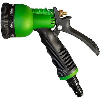                       7 Pattern High Pressure Garden Hose Nozzle Water Spray Gun                                              