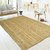 Floor Carpet Hand Made Braided Jute Carpet Beige (120 cm x180 cm, 4 ft. x 6 ft.) Striped Carpet with Reversible Eco Frie