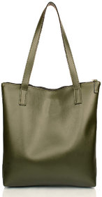 womens tote bag green in zipper