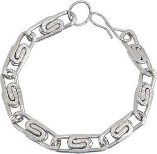 YouthPoint Stainless steel Elegant Spiral linked Bracelet Sterling Silver Plated Stainless Steel  Bracelet