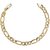 YouthPoint Yellow Gold 9mm Figaro Chain Bracelet and Anklet with Concave Look