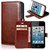 Leather Flip Wallet Cover for Redmi Y2 (Brown)