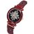 HRV Women Round Multi Color Dial Red Magnet Belt Watch
