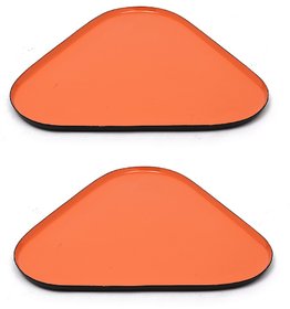 OPAXA-(Set of 2) Enamel(Meena)Triangle Serving Tray Exclusive Export Quality Metal Handcrafted for Pastries, muffins etc