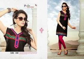 Cotton Embroidered Kurti Or Top (Size XXL)