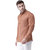 Riag Brown Linen Full Shirt for Men