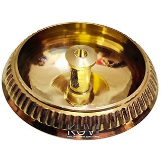 Buy Kuvi Pure Brass Kuber Nanda Deep Pital Diya/Brass Diya ...