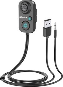 Portronics v5.0 Car Bluetooth Device with Transmitter, Audio Receiver(Black)