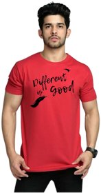 The Cozy Printed Red Different Is Good Tshirts