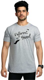The Cozy Printed Grey Different Is Good Tshirts