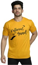 The Cozy Printed Mustard Different Is Good Tshirts