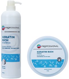 Godrej Professional Keratin Rich Shampoo + Mask (500+1000ml)