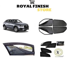 Royal Finish Car Window Sunshades/ Curtain Zipper Magnetic Front Two Side Zipper And Rear Non Zipper For AUDI Q3 Net Fab