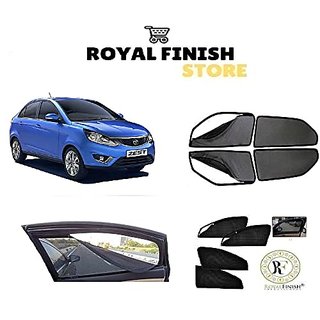 Royal Finish Car Accessories Zipper Magnetic Sunshades for Zest - Set of 4 Pcs