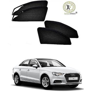                       Royal Finish Car Window Sunshades/ Curtain Zipper Magnetic Front Two Side Zipper And Rear Non Zipper For Audi A3 Net Fab                                              